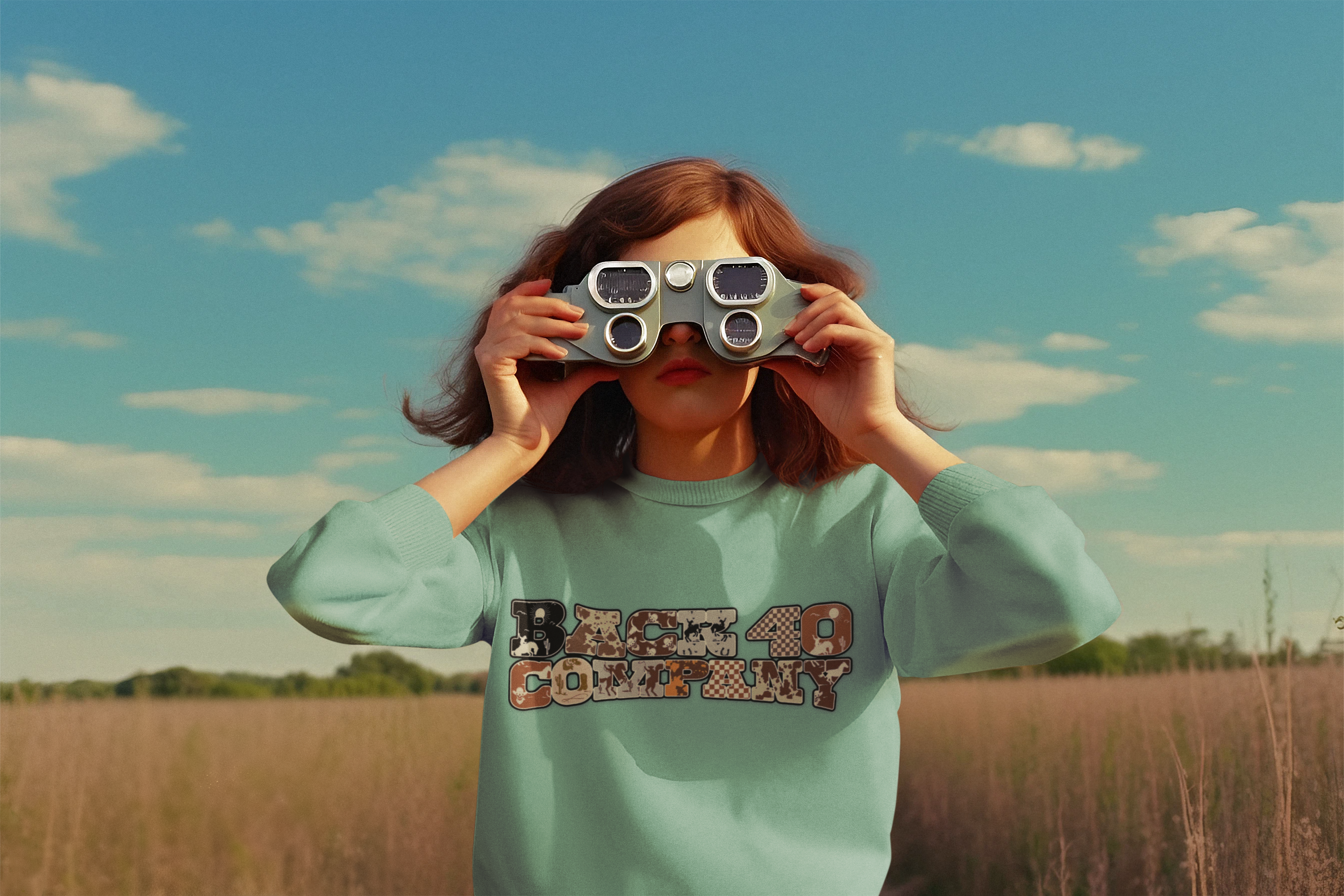 Women's Comfort Color Back 40 Company Crewneck