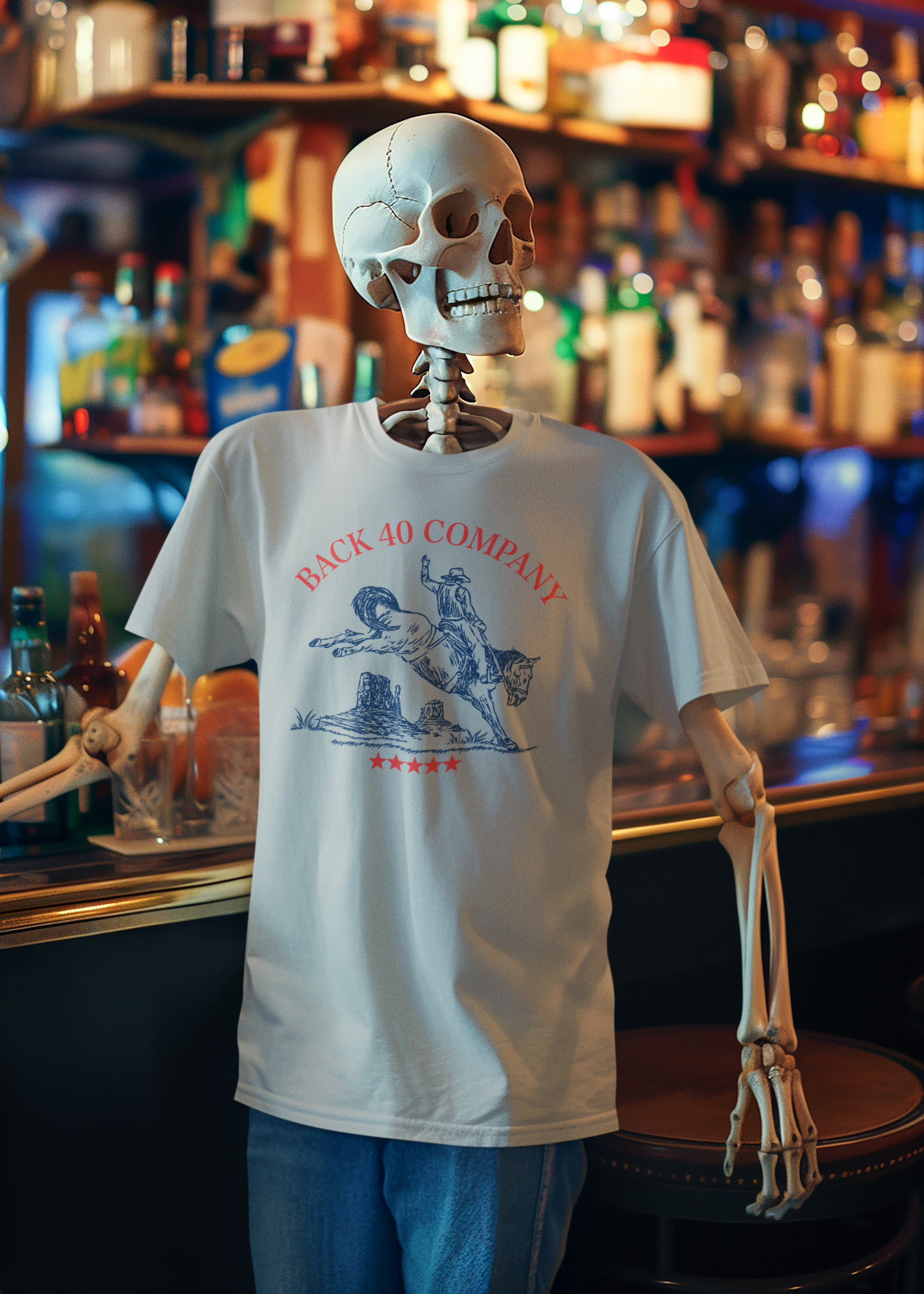 Men's Oversized Back 40 Company Staple Tee